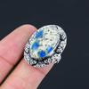 Womens Day Sale 925 Sterling Silver Oval Natural K2 Jasper Multi Stone Ring US 8