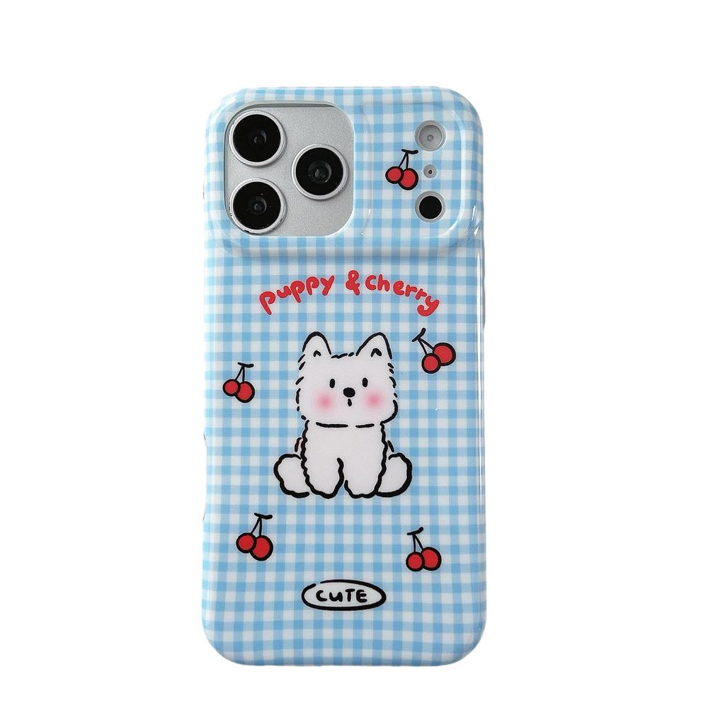 Blue Plaid West Highland iPhone 17 Pro Max Case IMD (Models 14/15/16)