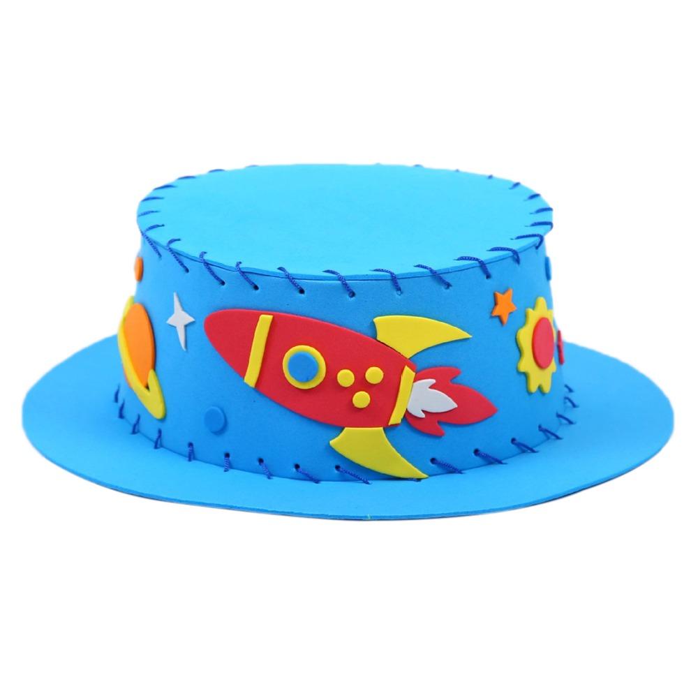 Creative Diy Sewing Eva Hat Puzzle Early Education Cartoon Animal Hat Cap Diy Project
