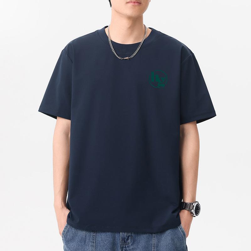 HG 12 Colors Men's Short Sleeve T-Shirt 100% Cotton Man Streetwear Tee