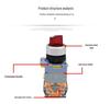 2-Speed Illuminated Knob Switch, Waterproof & Dustproof, IP65, Copper Parts, Silver Contacts, 22MM, Model: LA155B-11XD