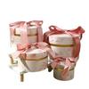 Round Candy Gift Box with Ribbon for Weddings and Guests
