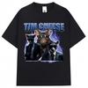 Tim Cheese Lustiges Ratten-Meme Grafik-T-Shirts Mode Vintage Unisex Damen-T-Shirt Lässige Baumwolle Übergroße T-Shirts Herren Streetwear