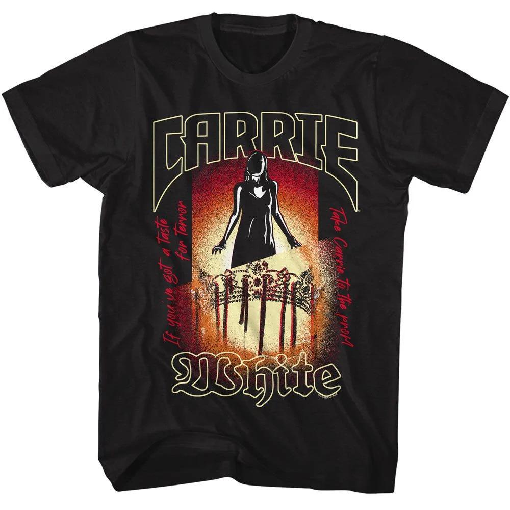 Carrie White Black Adult TShirt Summer Mens and Womens Loose and Breathable Tshirt Top S