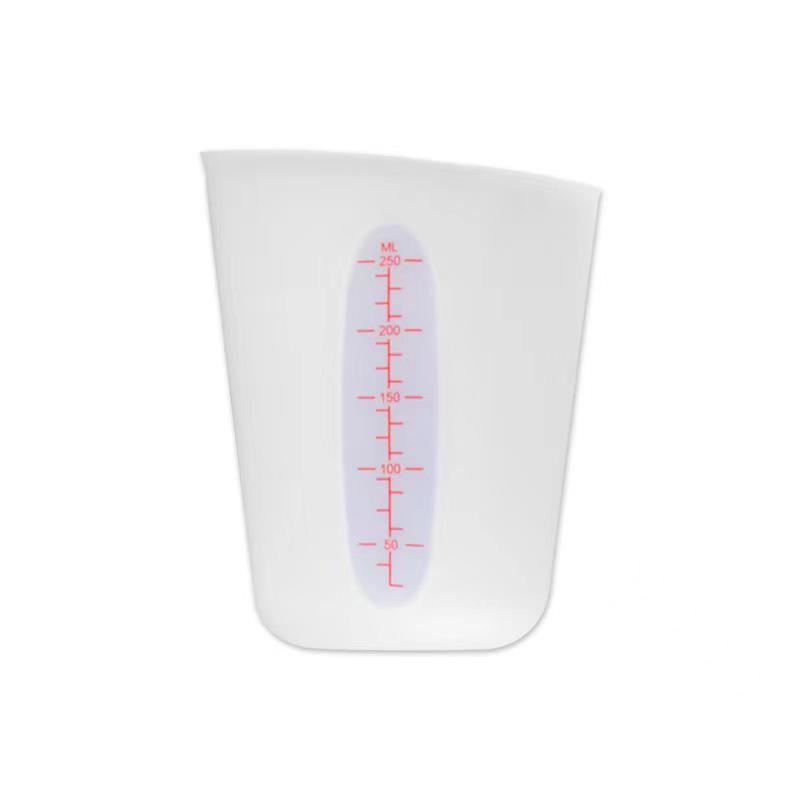 Food Grade Silicone Measuring Cup with Double Scale, 500ML/250ML, for Baking and Milk.
