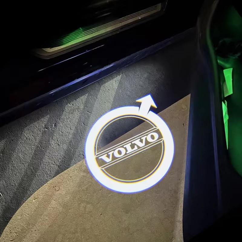 2Pcs HD Car Door Logo Welcome Light Projector Lamps For Volvo XC60 XC40 EX30 V60 V40 XC90 XC70 V50 S60 V70 S90 Olestar AWD S80