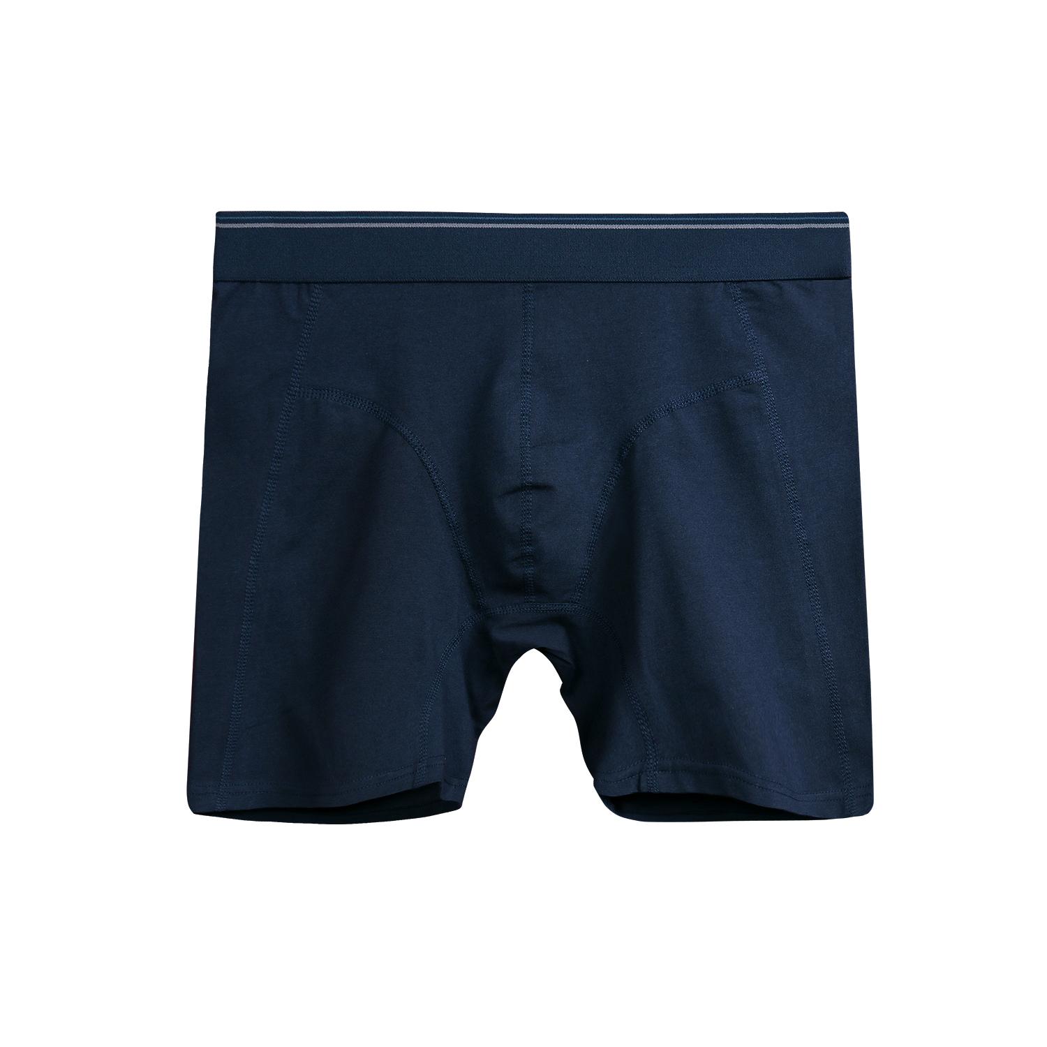 

Мужские хлопковые трусы, длинные трусы, мужские боксеры, дышащие трусы ML XL 2XL 3XL 3XL темно-синий