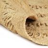 Tapis - vidaXL - Jute tressée - 120 cm - Beige - Fait à la main