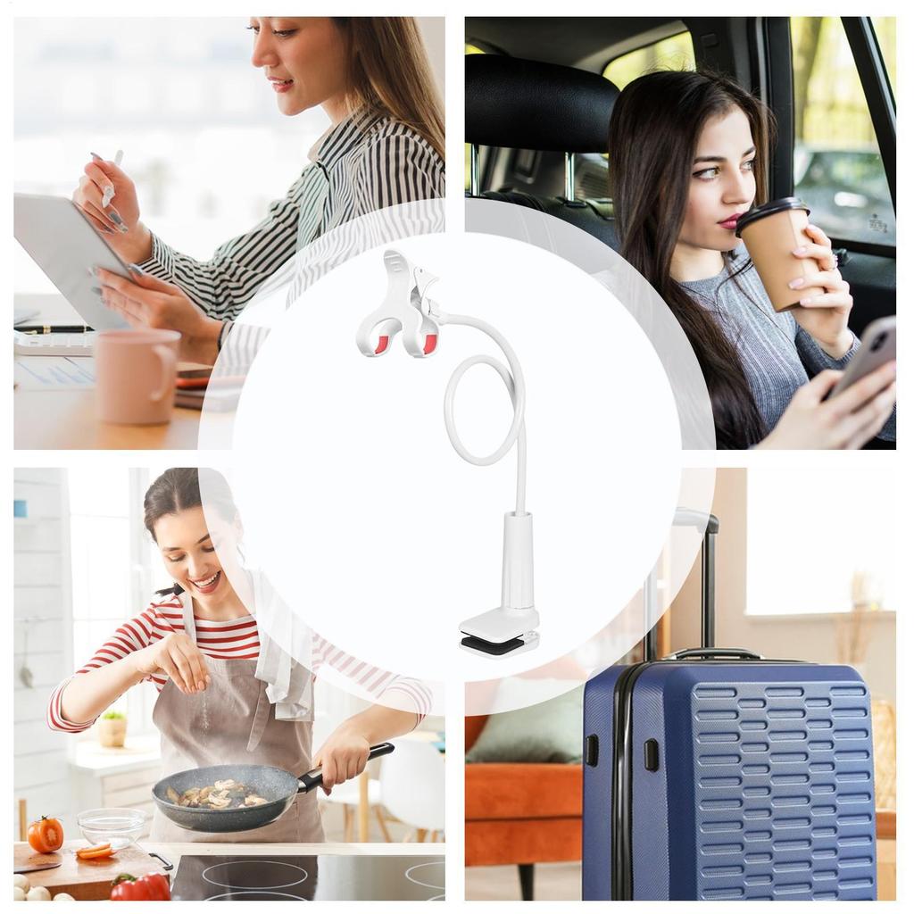360 Clip Mobile Phone Holder Bed Phone Holder Flexible Desktop Phone Stand Gooseneck Phone Holder Flexible Lazy Bed Bracket