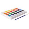 Water Color Paint 24 Colors High Saturation Bright Vibrant Portable Watercolor Paint Set with Brush for Painting