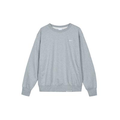 Nike Einfarbiges Logo Bestickt Lässiges Sport Rundhals-Sweatshirt Herren Oberteile Grau CK6359-063