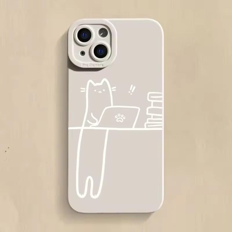 Funny Animal Cat Paired Couple Phone Case For Samsung Galaxy S25 S24 S23 S22 S21 Ultra S20 Plus S24FE A15 A35 A54 A55 Soft Cover