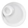 Yu Bao Fang Ceramic Mother-Child White Plate Set – Round & Oval Tableware with Sauce Dish for Home, Hotel, Restaurant.