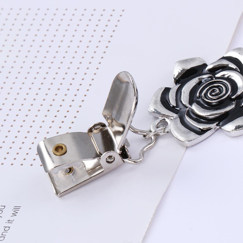 Flower Pattern Suspenders Decoration Shawl Brooch Sweater Clips Duck Clip Clasps Cardigan Clip