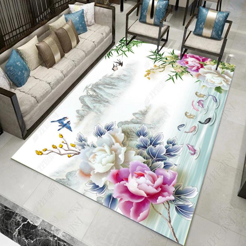 New Chinese Living Room Carpet Home Luxury Bedroom Bedside Large Area Mat Office Commercial Carpets Washable Entrance Doormat
