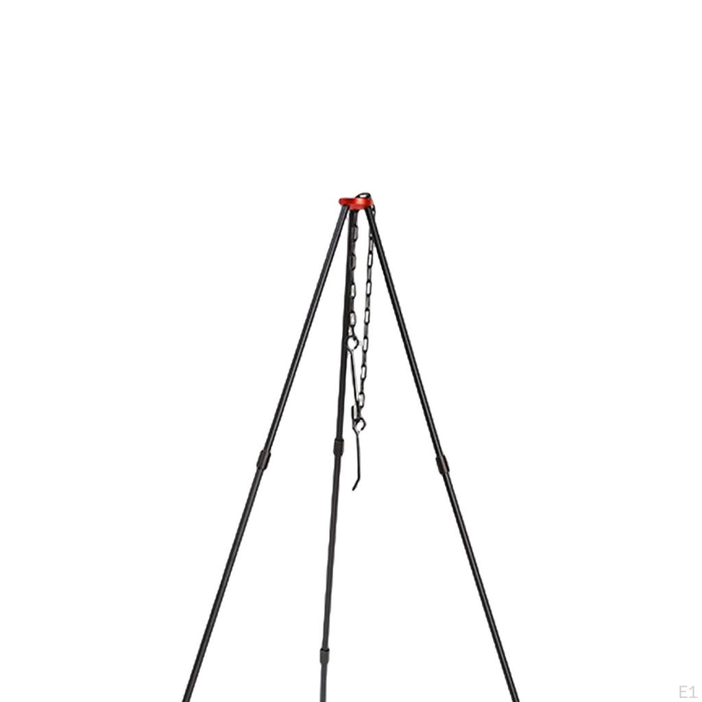 Camping Tripod Campfire Cooking Mini Adjustable Grill Cooker Stand