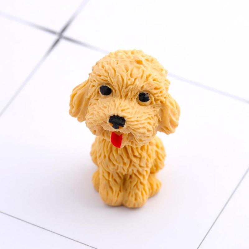 4Pcs/set  Cute Dog Pencil Cartoon Teddy Rubber Eraser Kids School Office Stationery Supplies