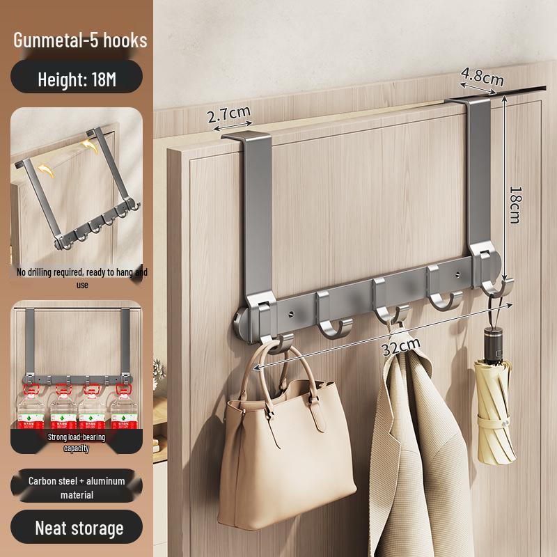 Silent Adhesive Wall-Mounted Clothes Hanger Hook for Bedroom Doors