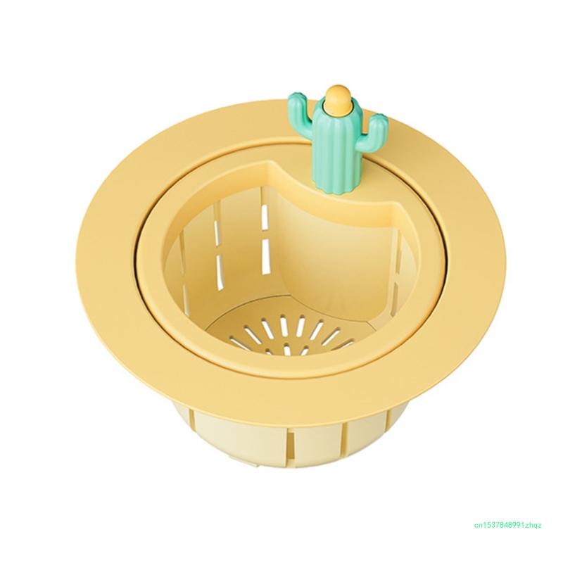 Innovative Cactus Kitchen Waste Strainer Press Release Draining Basket Multifunctional Green Cactus Sink Filter Net