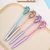 4Pcs Cute Unicorn Crystal Ballpoint Pens Creative Diamond Rotating Blue Writing Ballpoint Pen Unicorn Cat Love Style