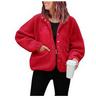 Damen Fleecejacke, Herbst Winter Lässiger Sweatshirt Mantel, Sportliche Lockere Warme Oberbekleidung