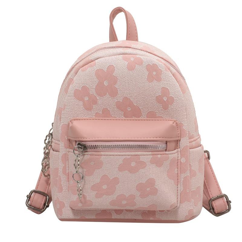 Popular Crossbody Small Bag Women's Spring New Leisure College Style Canvas Bag Jacquard Backpack
