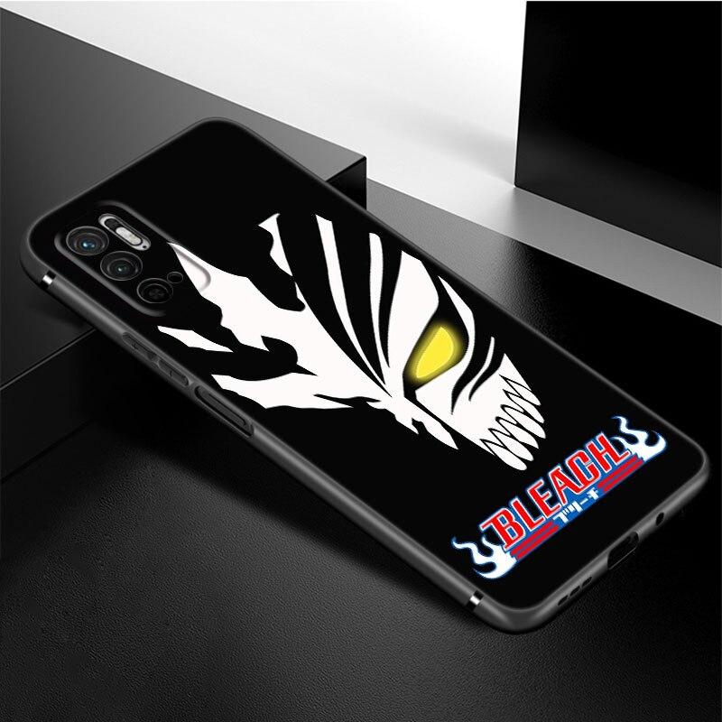 Anime BLEACHS Phone Case For Xiaomi Redmi Note 11 10 9 8 Pro 11T 5G 10T 10S 9S 9T 9i 9C 9A 8T Soft TPU Black Cover Coque Funda