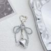 Romantik Stilvolles Liebesherz Anhänger Schleife Schlüsselanhänger Accessoire Stilvoller Schlüsselhalter für Frauen Robuster Metall Auto Schlüsselanhänger