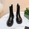Martin boots women's autumn and winter new inner height increase medium tube small boots British platform Chelsea cigarette boots