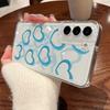 Heart Print Transparent Phone Case For Samsung Galaxy S25 S24 S22 Ultra S23 S24 FE A17 A56 A16 A36 A26 A55 A15 A25 A54 5G Shockproof Soft TPU Cover