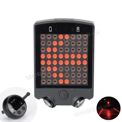 Bezpečnostní výstražná kontrolka LED na jízdním kole Světlo směrových světel Usb dobíjecí bezdrátové dálkové ovládání jízdní kolo vzadu