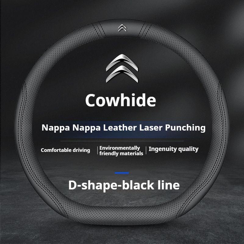 Leather Car Steering Wheel Cover Citroen C1 C2 C3 C4 C5 C6 ELYSEE VTS Xsara C-Crosser Berlingo Jumpy AIRCROSS C3-XR Accessories