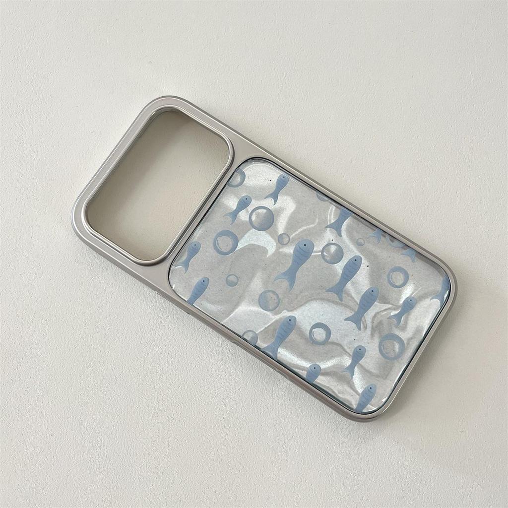 Electroplated Bubble Fish iPhone 14/13 ProMax Full-Coverage Drop-Proof Case