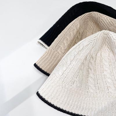 Herren- und Damen-Tages-Bucket-Hat Sommer Gedrehter Strick-Bucket-Hat