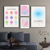 Angel Numbers Gradient Aura Posters and Prints Aesthetic Danish Pastel Canvas Painting Nordic Art Wall Picture Dorm Home Decor