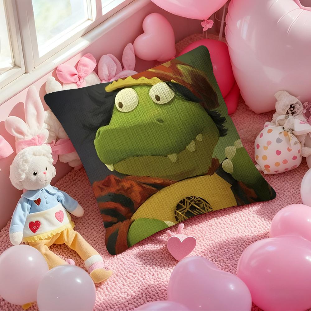 Cartoon Game P-Party Animals Pillow Case Anti-Dustmite Pillowcase Invisible Zipper Silky Short Plush Sofa Cushion Cover