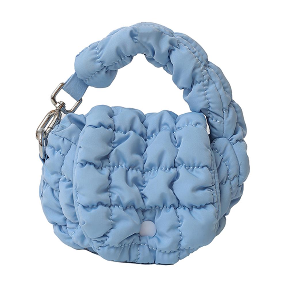

Small Wrist Handbag Padded Pleated Grid Cloud Tote Bag Quilted Phone Coin Purse Korean Clutch Purse Mini Space Top Handle Bags