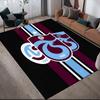 Trabzonspor Flanellmuster Quadratischer Teppich, Läufer, Teppich für Wohnzimmer Schlafzimmer Sofa Spielzimmer Dekor, Rutschfeste Fußmatte