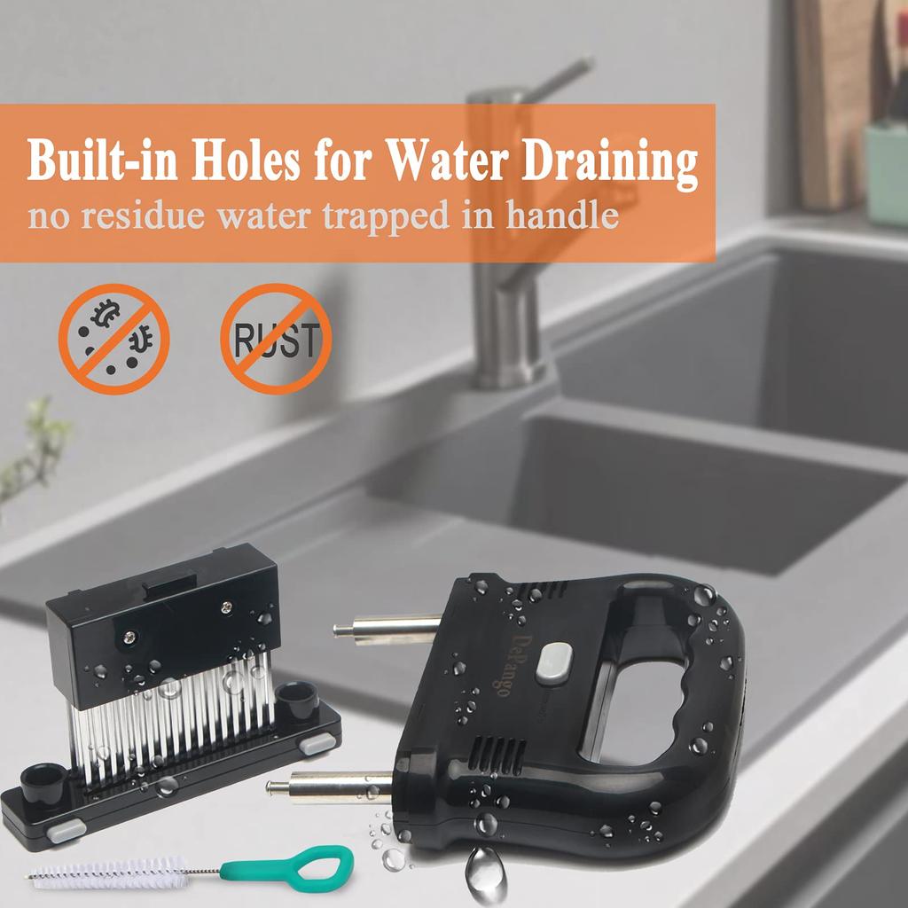 DePango Fleisch Fleischklopfer Nadel mit Heavy Duty Edelstahl 48 Klingen für Abnehmbaren und Spülmaschinenfesten Klopfer, Steak/Hähnchenbrust/Schweinefleisch