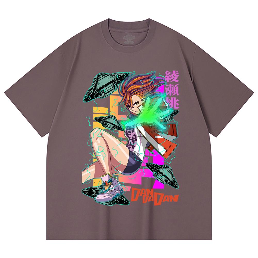 230 Gsm 100% Cotton Dandadan V20 Momo Print Unisex Heavy Cotton T Shirt