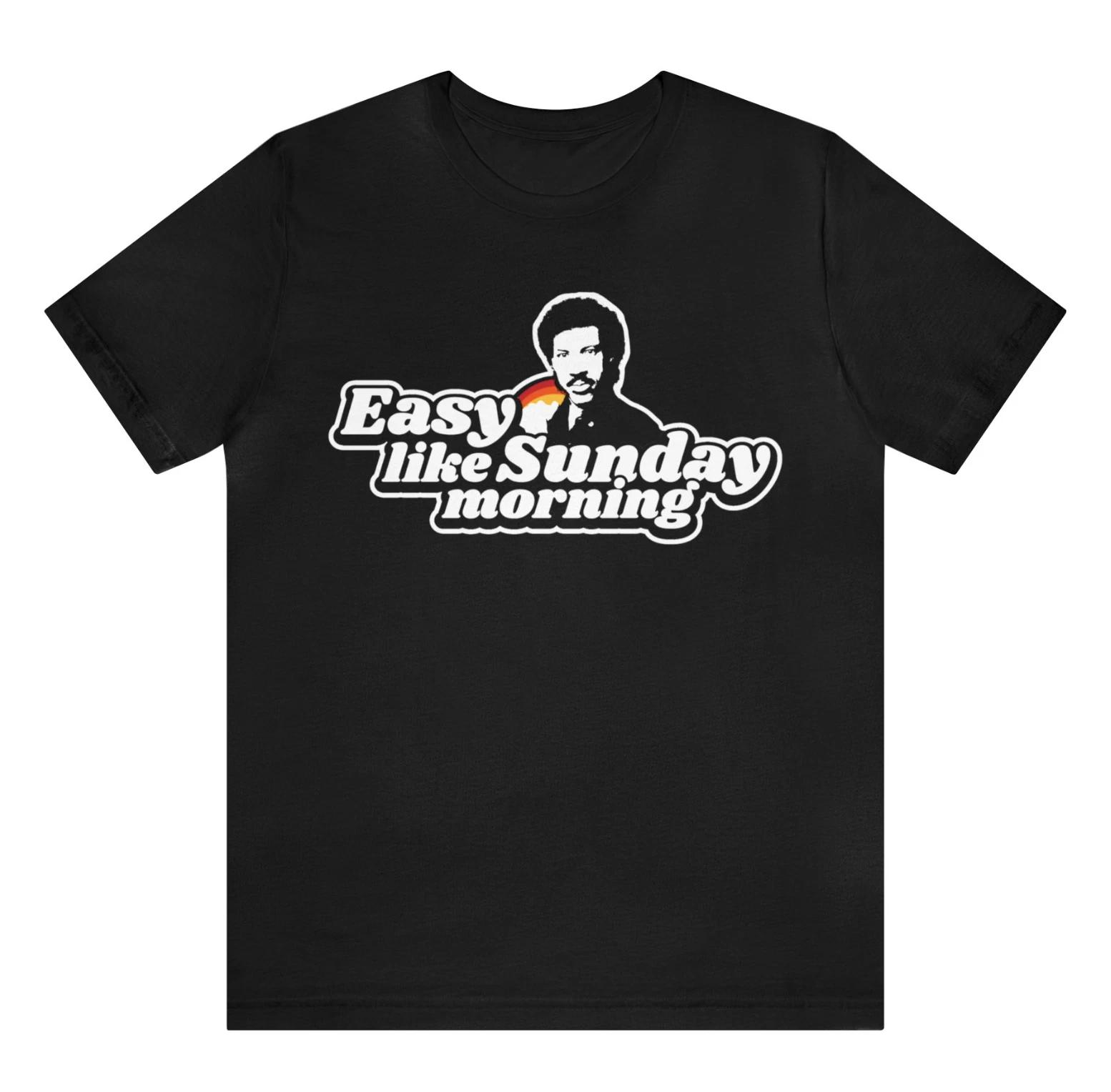 

Easy Like Sunday Morning Richie Black Graphic Tee Shirt Unisex 100% Cotton T-shirt Mens Tees Top 3XL