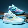. Chaussures de basket-ball pour hommes et femmes bottes pratiques chaussures de sport décontractées pour étudiants et jeunes Velcro colorées entraînement