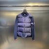 Mens Stand Collar Colorblock Knit Patchwork Down Jacket Winter Warm Casual Coat Couples