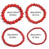 4/6/8/10mm Naturstein Rote Perlen Armbänder Für Männer Frauen Elastisches Seil Armband Yoga Meditation Gebet Reiki Schmuck