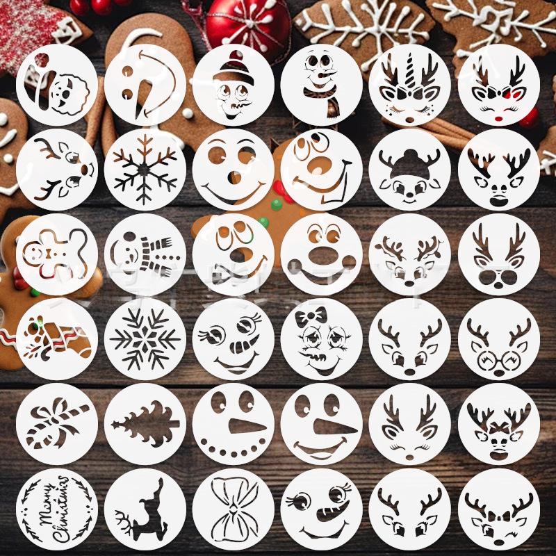 

36 листов/набор, Серия «Снеговик, Лось», Шаблоны для рисования, Инструменты для рисования, Детское DIY-рисование, Аэрография, Шаблоны для копирования, Домашние украшения 36pcs