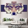 Canvas Painting Wolf Live animal Wall Art Pictures 5 Pieces Modular Wallpapers Poster Print for living room Home Decor
