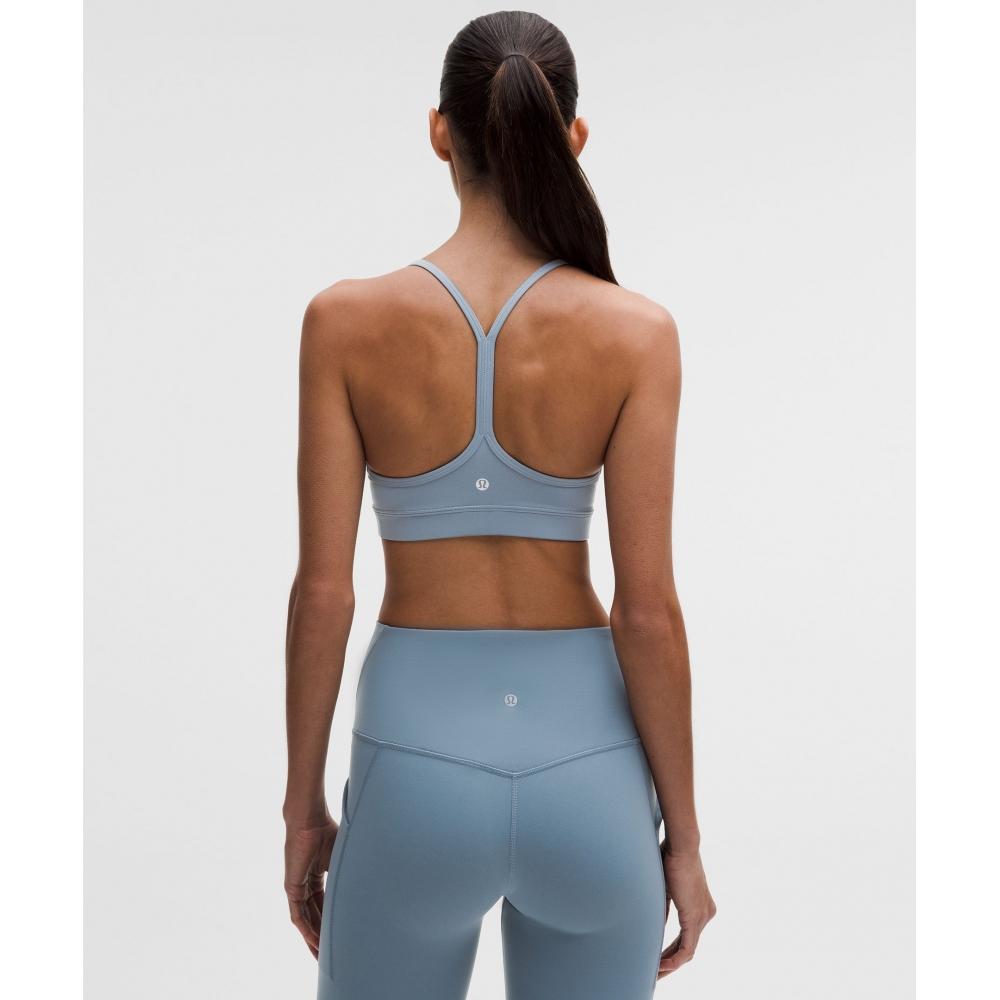 Lululemon Flow Y BrA Nulu  Light Support  A C Cups Steel Blue