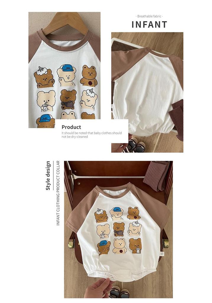 Unisex Baby Summer Cotton Onesie - Korean Style Breathable Jumpsuit Diaper Cover