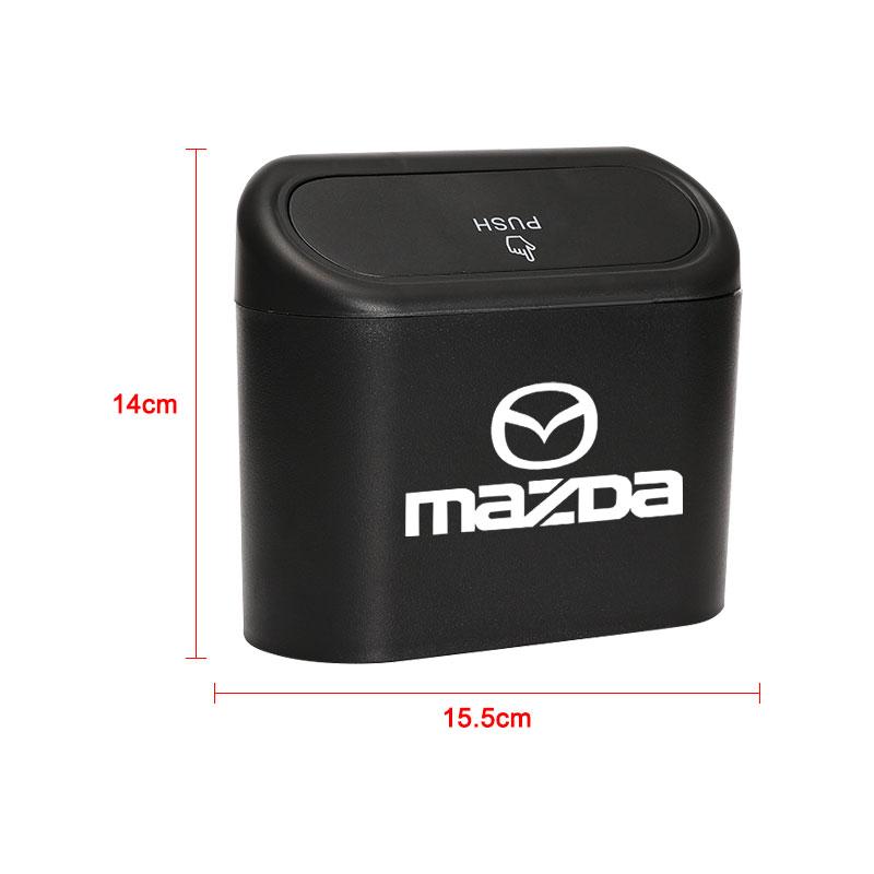 Car Vehicle Case Storage Box Black ABS Square Pressing Trash Can For Mazda 3 6 CX5 2 CX3 CX9 MX5 RX8 Axela Demio MS CX5 2 Axela Demio Atenza MS GJI GH