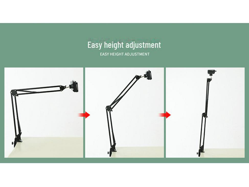 35° Rotating Phone & Tablet Lazy Stand: Foldable, Metal Desktop Clip for Live Streaming